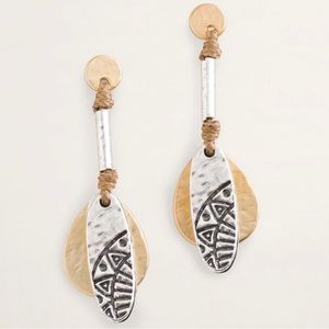 Chico’s Mixed Metal Linear Earrings